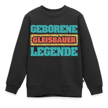 Geschenk für Gleisbauer - Kinder Premium Organic Sweatshirt - Schwarz - Vorne - AI Model Kid Female (0cm)