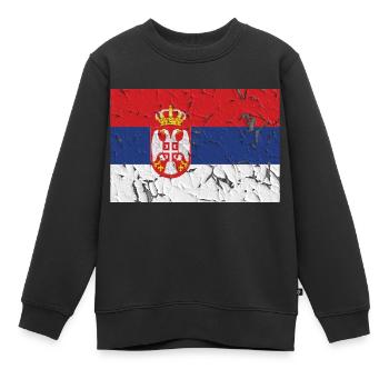 Serbien - Kinder Premium Organic Sweatshirt - Schwarz - Vorne - AI Model Kid Female (0cm)