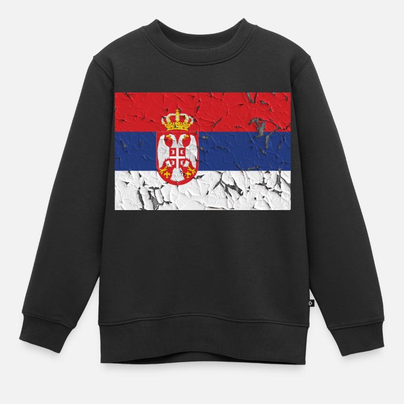 Serbien - Kinder Premium Organic Sweatshirt - Schwarz