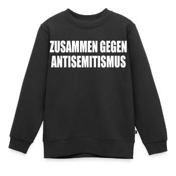 zusammen gegen antisemitismus - Kinder Premium Organic Sweatshirt - Schwarz - Vorne - AI Model Kid Female (0cm)