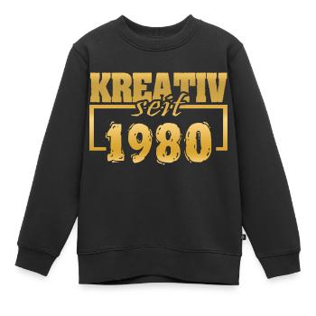 Concepteur de sites Web 1980 - Sweat Premium enfant bio - noir - Devant - AI Model Kid Female (0cm)