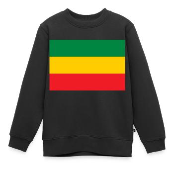 Flag of the Reggae Rasta Jah Rastafari Roots - Kids Premium Organic Sweatshirt - black - Front - AI Model Kid Female (0cm)