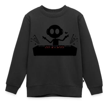 Platines DJ Party - Sweat Premium enfant bio - noir - Devant - AI Model Kid Female (0cm)