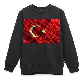 Turquie - Sweat Premium enfant bio - noir - Devant - AI Model Kid Female (0cm)