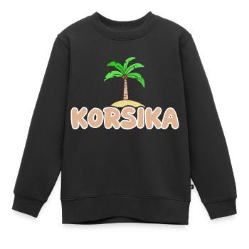 Korsika - Kinder Premium Organic Sweatshirt - Schwarz - Vorne - AI Model Kid Female (0cm)