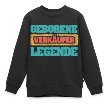 Vendeur - Sweat Premium enfant bio - noir - Devant - AI Model Kid Female (0cm)