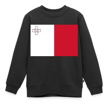 Malte - Sweat Premium enfant bio - noir - Devant - AI Model Kid Female (0cm)