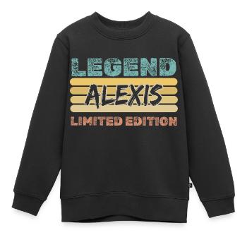 Alexis - Kids Premium Organic Sweatshirt - black - Front - AI Model Kid Female (0cm)