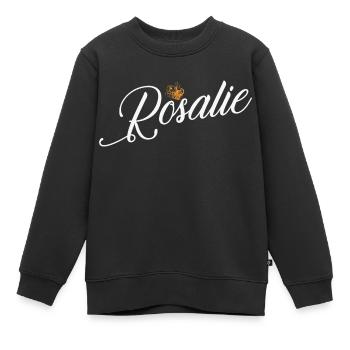 Rosalie Nom pour les femmes Enfants Tout-petits - Rosalie - Sweat Premium enfant bio - noir - Devant - AI Model Kid Female (0cm)