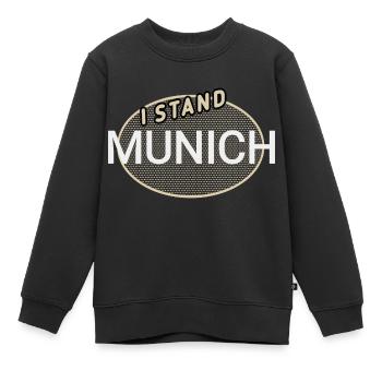 Ich stehe für München - Kinder Premium Organic Sweatshirt - Schwarz - Vorne - AI Model Kid Female (0cm)