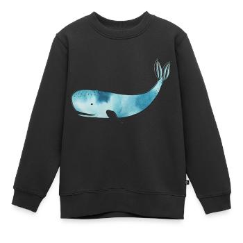 Watercolor Whale - Kinder Premium Organic Sweatshirt - Schwarz - Vorne - AI Model Kid Female (0cm)
