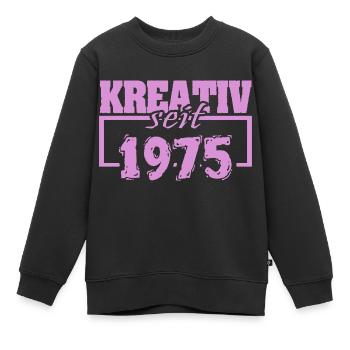 Creative 1975 - Kids Premium Organic Sweatshirt - black - Front - AI Model Kid Female (0cm)