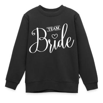 Équipe Bride Heart Mariage - Sweat Premium enfant bio - noir - Devant - AI Model Kid Female (0cm)