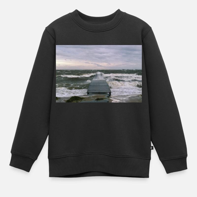 Tempête - Sweat Premium enfant bio - noir