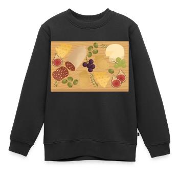 Charcuterie-Brett - Kinder Premium Organic Sweatshirt - Schwarz - Vorne - AI Model Kid Female (0cm)