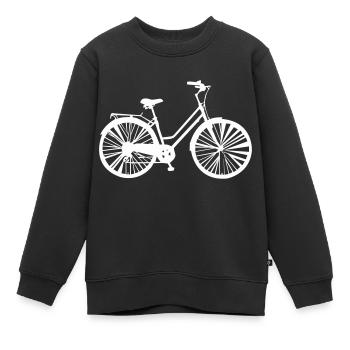 bicyclette - Sweat Premium enfant bio - noir - Devant - AI Model Kid Female (0cm)
