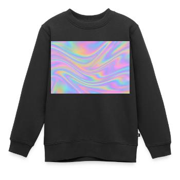 Conception holographique - Sweat Premium enfant bio - noir - Devant - AI Model Kid Female (0cm)