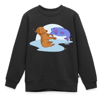 Kämpfen - Kinder Premium Organic Sweatshirt - Schwarz - Vorne - AI Model Kid Female (0cm)