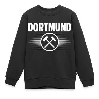 Dortmund Glueck auf - Kinder Premium Organic Sweatshirt - Schwarz - Vorne - AI Model Kid Female (0cm)