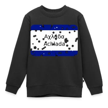 mg kriti ortsschild achlada - Kinder Premium Organic Sweatshirt - Schwarz - Vorne - AI Model Kid Female (0cm)