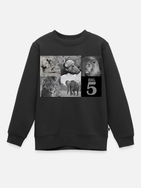 Les Big 5 de l’Afrique - Sweat Premium enfant bio - noir