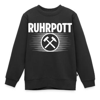 Ruhrpott Glueck auf - Kinder Premium Organic Sweatshirt - Schwarz - Vorne - AI Model Kid Female (0cm)
