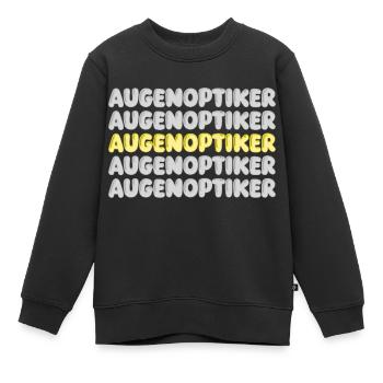 Opticien de travail - Sweat Premium enfant bio - noir - Devant - AI Model Kid Female (0cm)