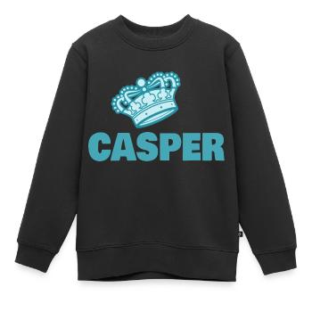Casper als Vorname - Kinder Premium Organic Sweatshirt - Schwarz - Vorne - AI Model Kid Female (0cm)