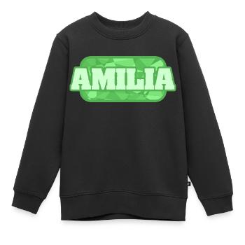 Gesundheit Amilia - Kinder Premium Organic Sweatshirt - Schwarz - Vorne - AI Model Kid Female (0cm)