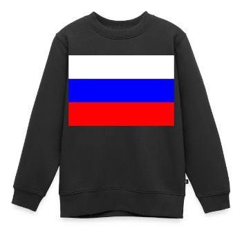 Russie, Russie, drapeau, drapeau - Sweat Premium enfant bio - noir - Devant - AI Model Kid Female (0cm)