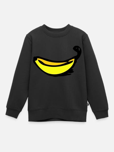 Banane - Sweat Premium enfant bio - noir