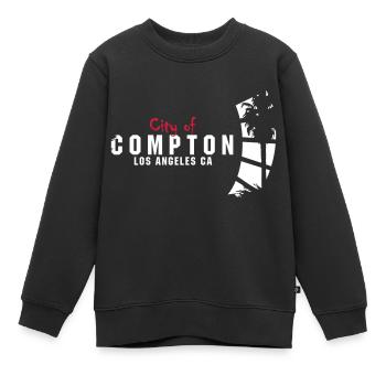 city of compton - Kinder Premium Organic Sweatshirt - Schwarz - Vorne - AI Model Kid Female (0cm)