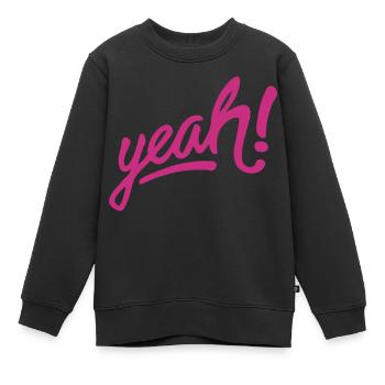 yeah - Kinder Premium Organic Sweatshirt - Schwarz - Vorne - AI Model Kid Female (0cm)
