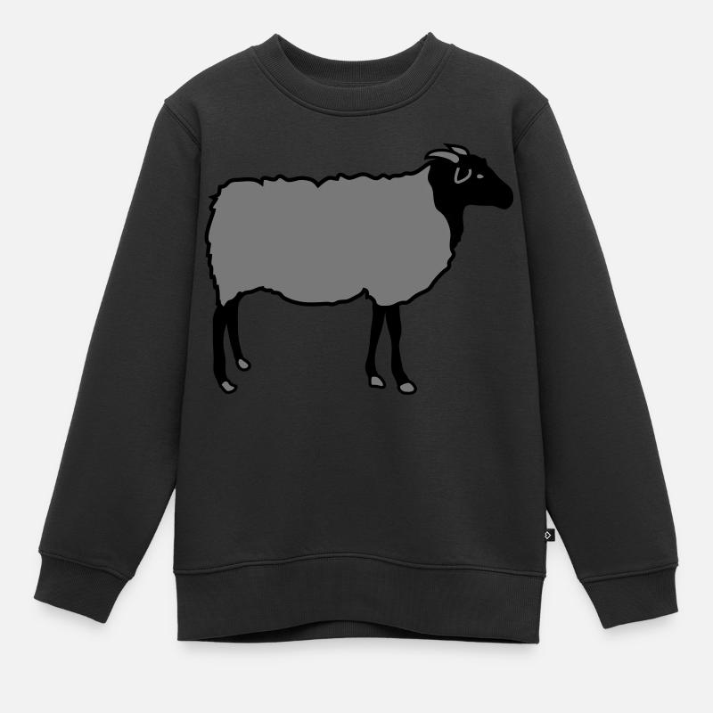moutons - Sweat Premium enfant bio - noir