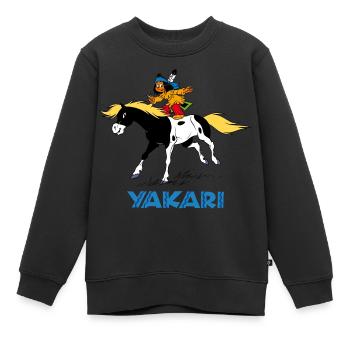 Yakari Stunt mit Kleiner Donner - Kinder Premium Organic Sweatshirt - Schwarz - Vorne - AI Model Kid Female (0cm)