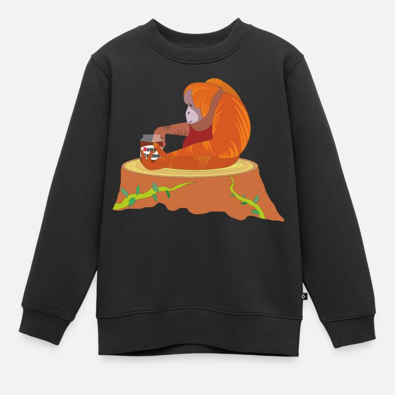 Orang-outan - Sweat Premium enfant bio - noir