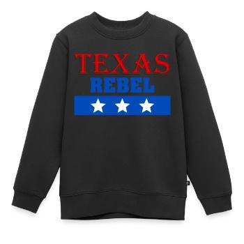 Texas rebel - Kids Premium Organic Sweatshirt - black - Front - AI Model Kid Female (0cm)