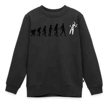 Evolution Raum - Kinder Premium Organic Sweatshirt - Schwarz - Vorne - AI Model Kid Female (0cm)