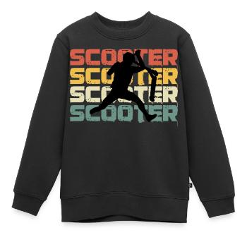 Tretroller Geschenk Stuntscooter Stunt Scooter - Kinder Premium Organic Sweatshirt - Schwarz - Vorne - AI Model Kid Female (0cm)
