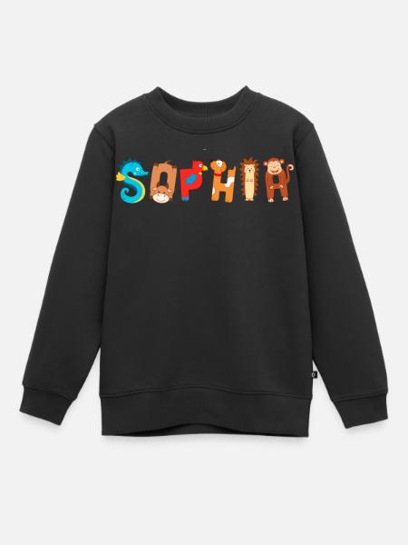 Sophia Name First Name - Kids Premium Organic Sweatshirt - black