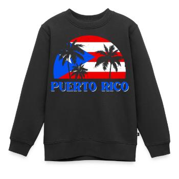 Porto Rico - Sweat Premium enfant bio - noir - Devant - AI Model Kid Female (0cm)