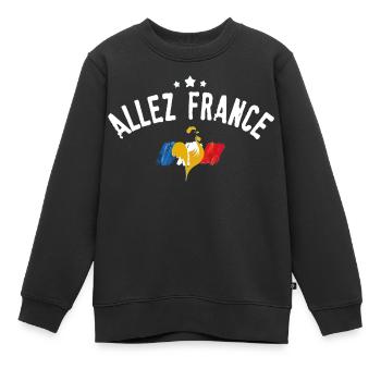 Allez France - Sweat Premium enfant bio - noir - Devant - AI Model Kid Female (0cm)