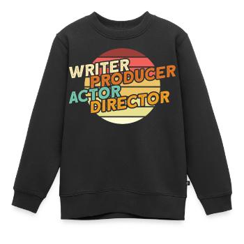 Filmmaker- Filmemacher-Action-Regisseur - Kinder Premium Organic Sweatshirt - Schwarz - Vorne - AI Model Kid Female (0cm)