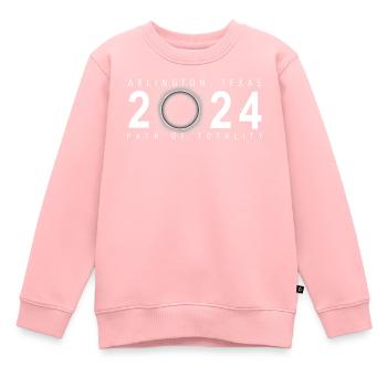 Sonnenfinsternis Arlington Texas 8. April 2024 - Kinder Premium Organic Sweatshirt - Rosa - Vorne - AI Model Kid Female (0cm)