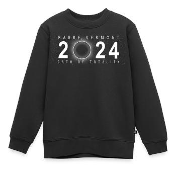 Sonnenfinsternis, Barre, Vermont, 8. April 2024 - Kinder Premium Organic Sweatshirt - Schwarz - Vorne - AI Model Kid Female (0cm)
