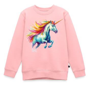Enchanting unicorn - Kids Premium Organic Sweatshirt - rose - Front - AI Model Kid Female (0cm)