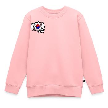 Drapeau de la Corée du Sud Main Poing Utilisé - Sweat Premium enfant bio - rose - Devant - AI Model Kid Female (0cm)