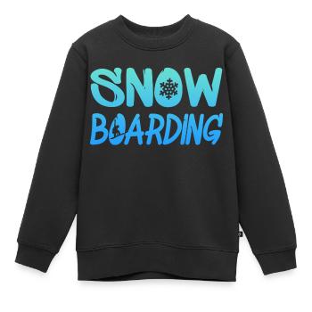 snowboarding - Kinder Premium Organic Sweatshirt - Schwarz - Vorne - AI Model Kid Female (0cm)