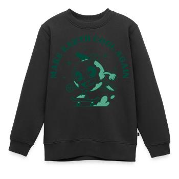 Rendez la Terre à nouveau fraîche - Sweat Premium enfant bio - noir - Devant - AI Model Kid Female (0cm)