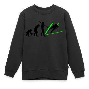 Skispringer - Kinder Premium Organic Sweatshirt - Schwarz - Vorne - AI Model Kid Female (0cm)